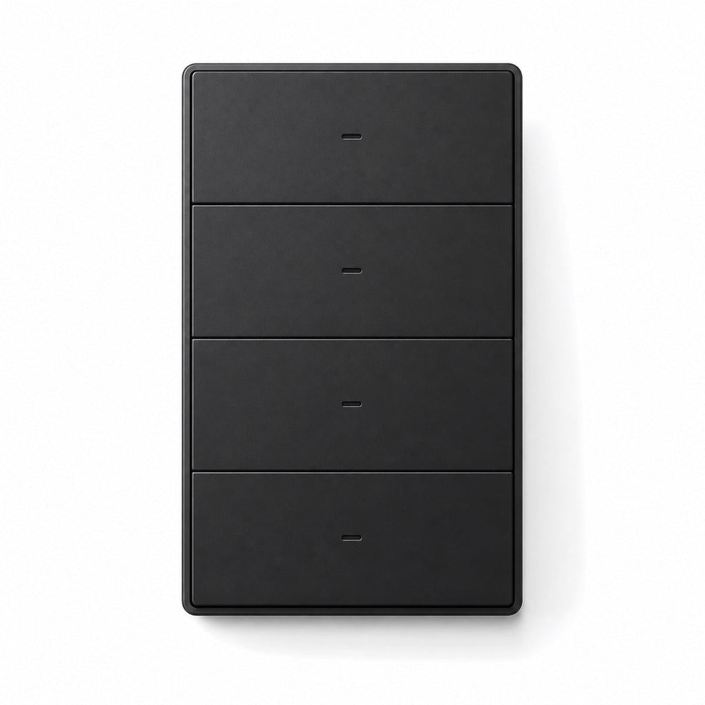 JINK Switch A120 US 120 format 4 Gang Black on white background — standardized 1x1 media