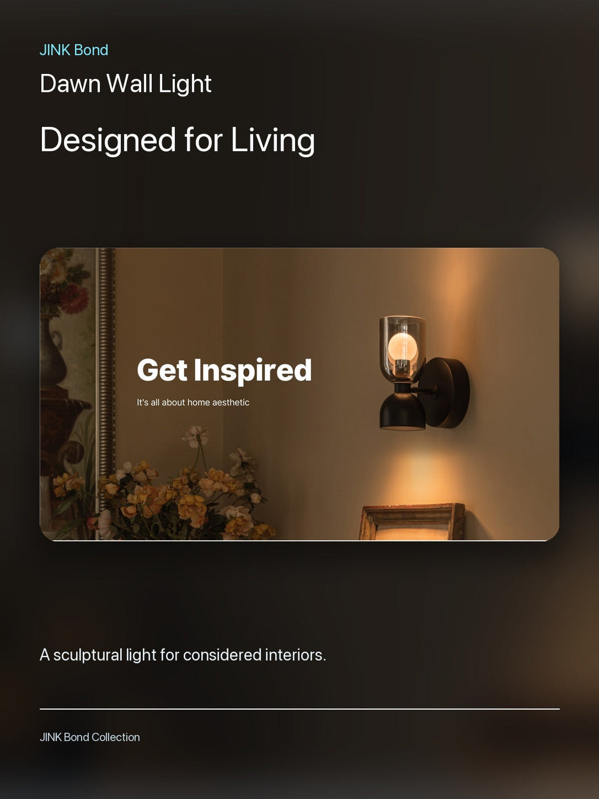 JINK Bond Dawn Wall Light in a modern interior — standardized 3x4 media