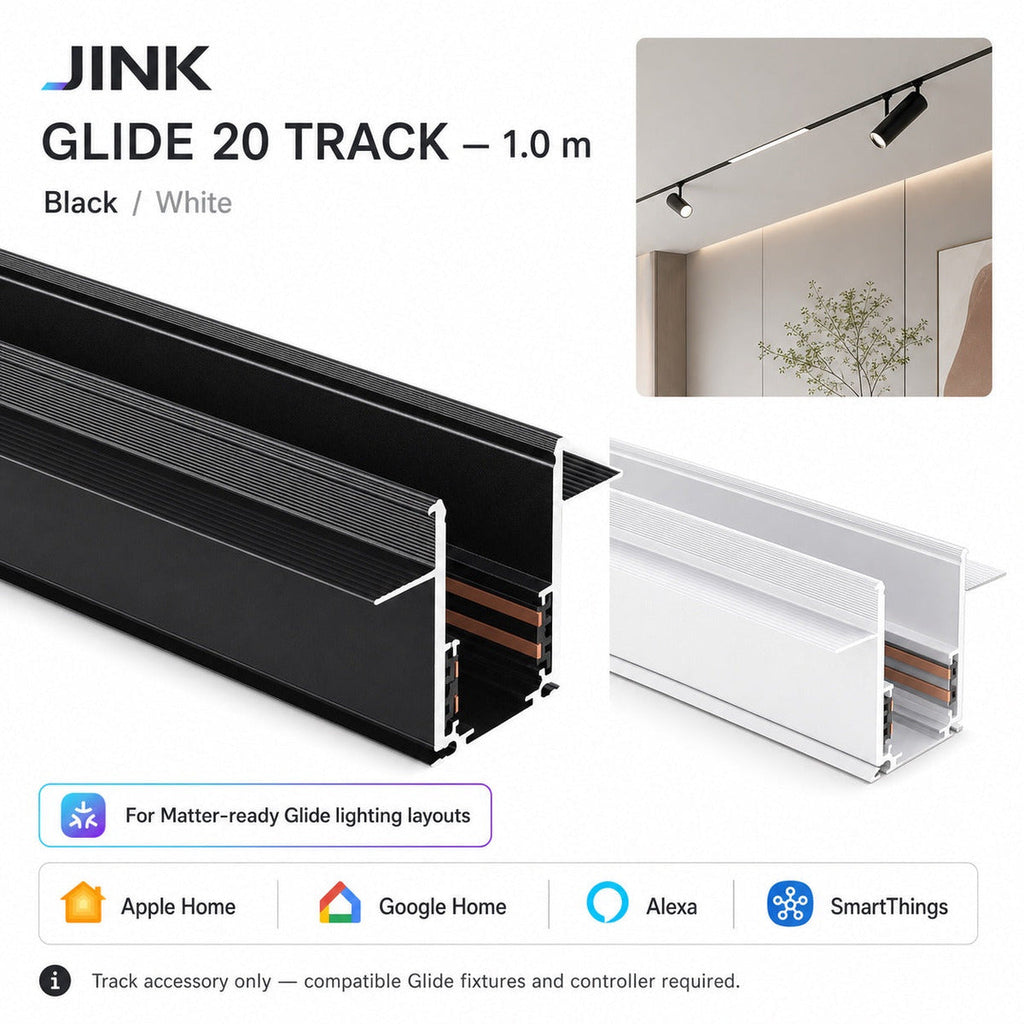 JINK Glide 20 Track black white Matter-ready layout hero — standardized 1x1 media