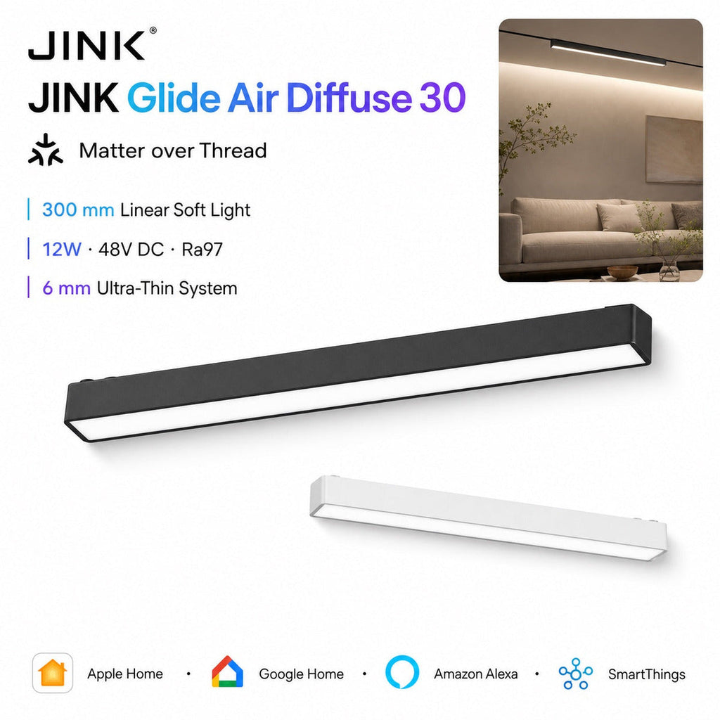 JINK Glide Air Diffuse 30 Matter smart linear track light — standardized 1x1 media
