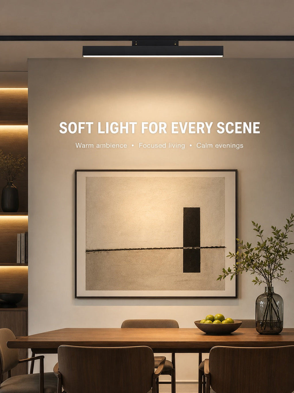 JINK Glide Diffuse 30 smart linear light lifestyle scene — standardized 3x4 media