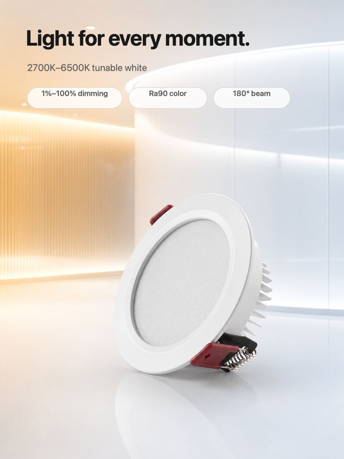 JINK Dot T2 tunable white lighting from 2700K to 6500K — standardized 3x4 media