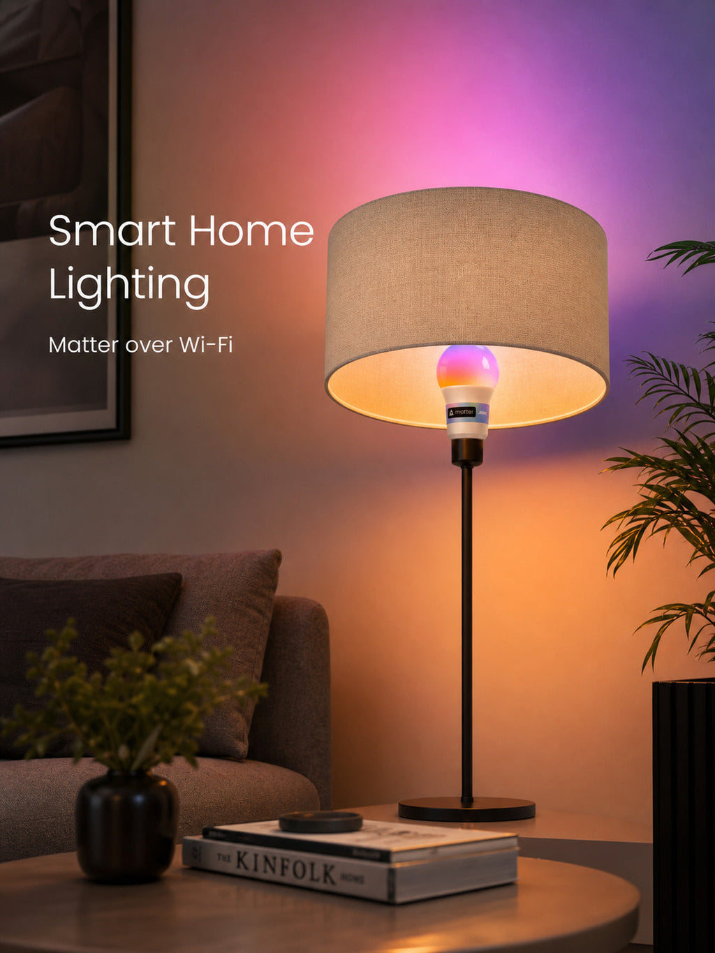 JINK Bulb E27 in a modern living room lamp scene — standardized 3x4 media
