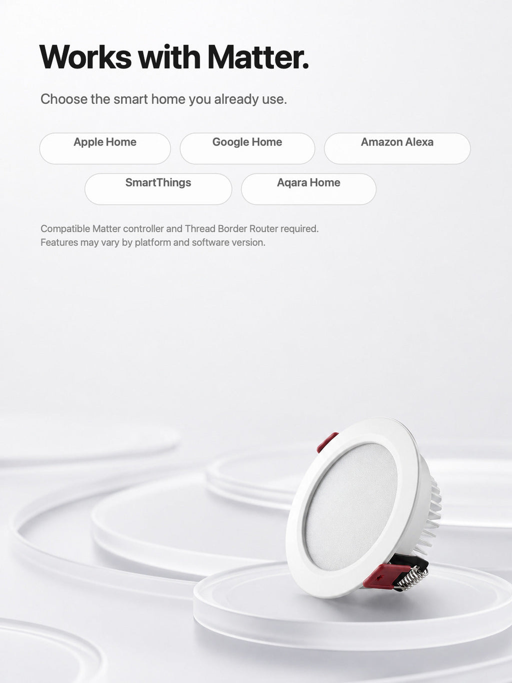 JINK Dot T2 Matter compatibility with Apple Home, Google Home, Alexa, SmartThings and Aqara Home — standardized 3x4 media