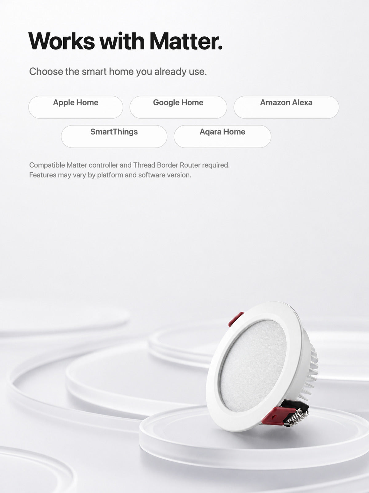 JINK Dot T2 Matter compatibility with Apple Home, Google Home, Alexa, SmartThings and Aqara Home — standardized 3x4 media