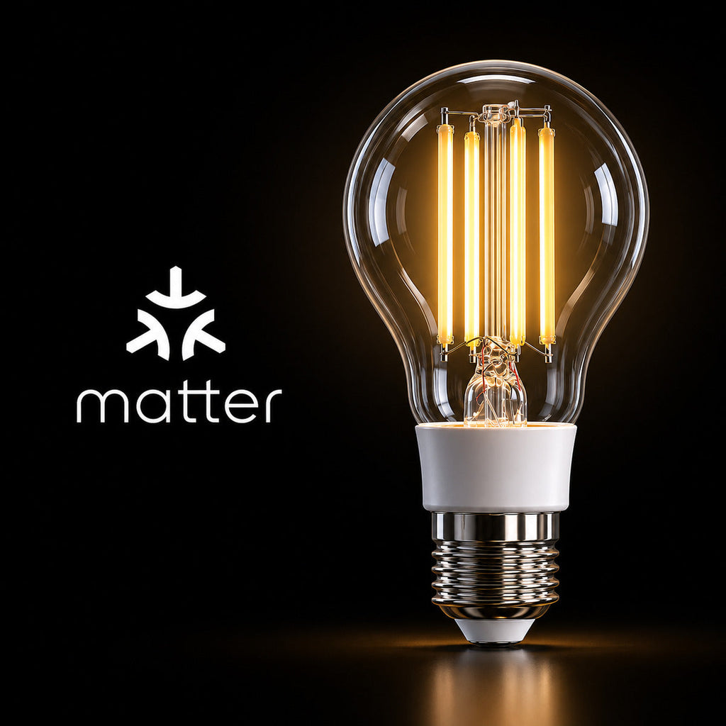 JINK Bulb Ember with a neutral Matter smart home integration mark — standardized 1x1 media
