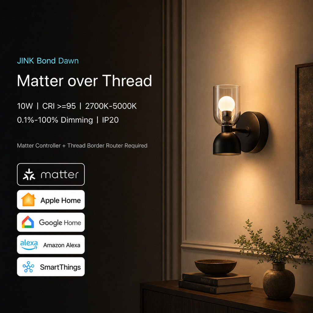 JINK Bond Dawn Matter over Thread smart wall light — standardized 1x1 media