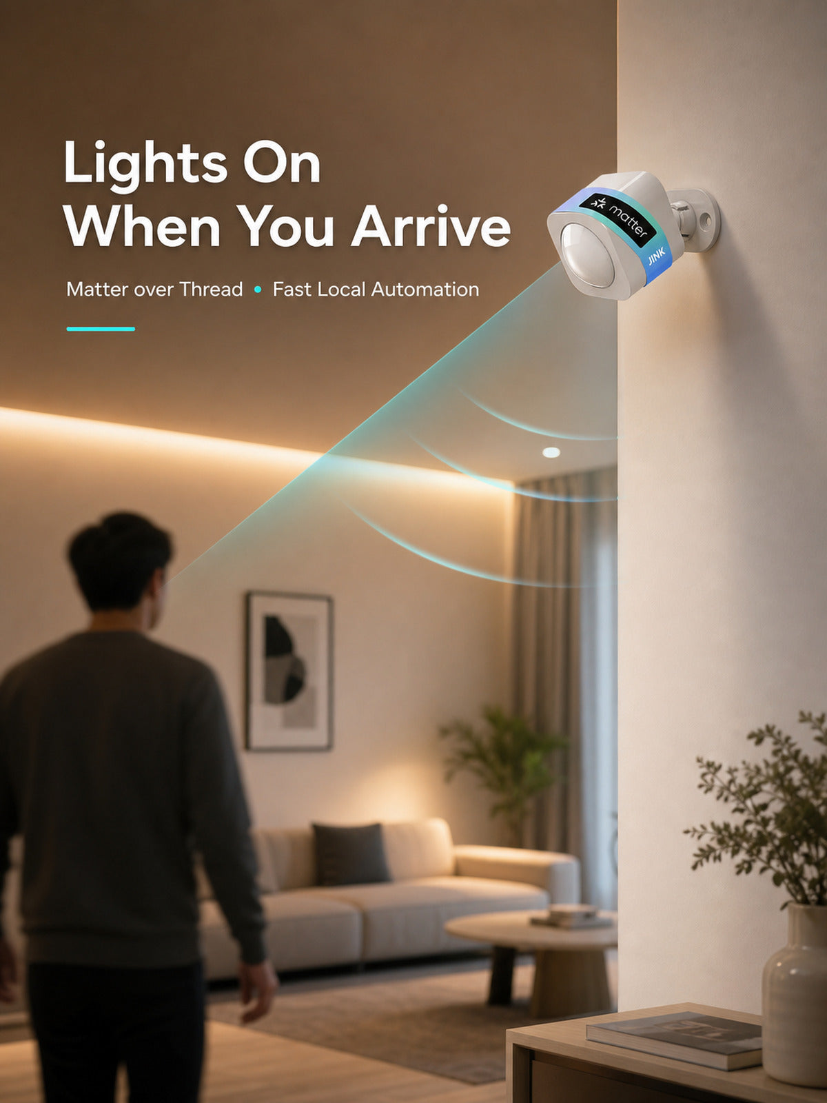 JINK PIR Motion Sensor automatic lighting lifestyle — standardized 3x4 media