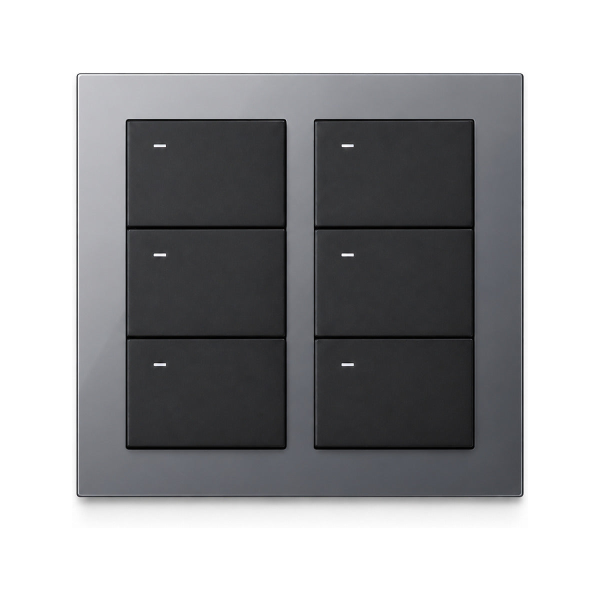 JINK Switch EGG 6-Key 3-Relay AG Glass 86 mm Graphite Gray — standardized 1x1 media