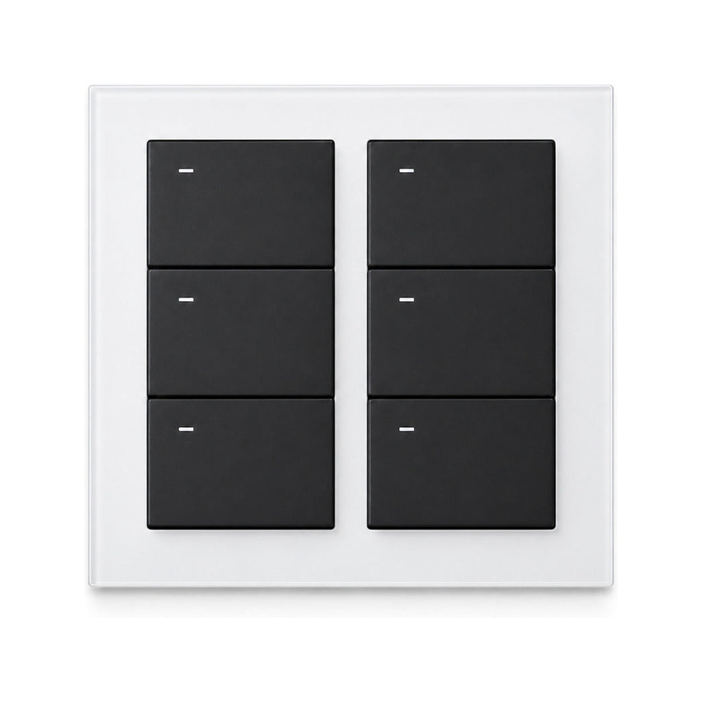 JINK Switch EGG 6-Key 3-Relay AG Glass 86 mm Frost White — standardized 1x1 media