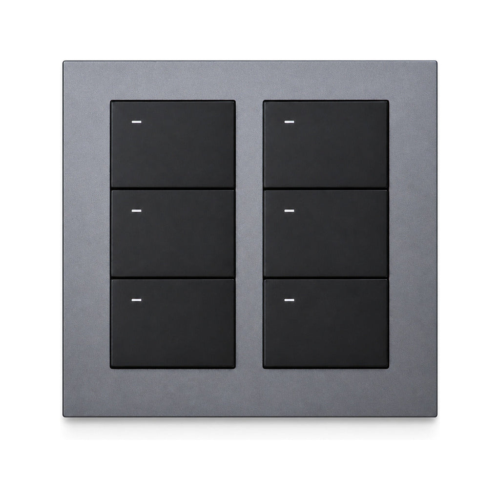 JINK Switch EGG 6-Key 3-Relay Aluminum 90 mm Gangable Graphite Gray — standardized 1x1 media