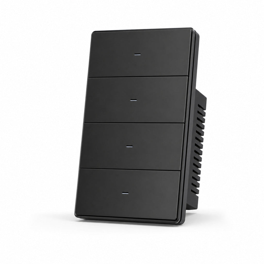JINK Switch A120 4 Gang Black — standardized 1x1 media