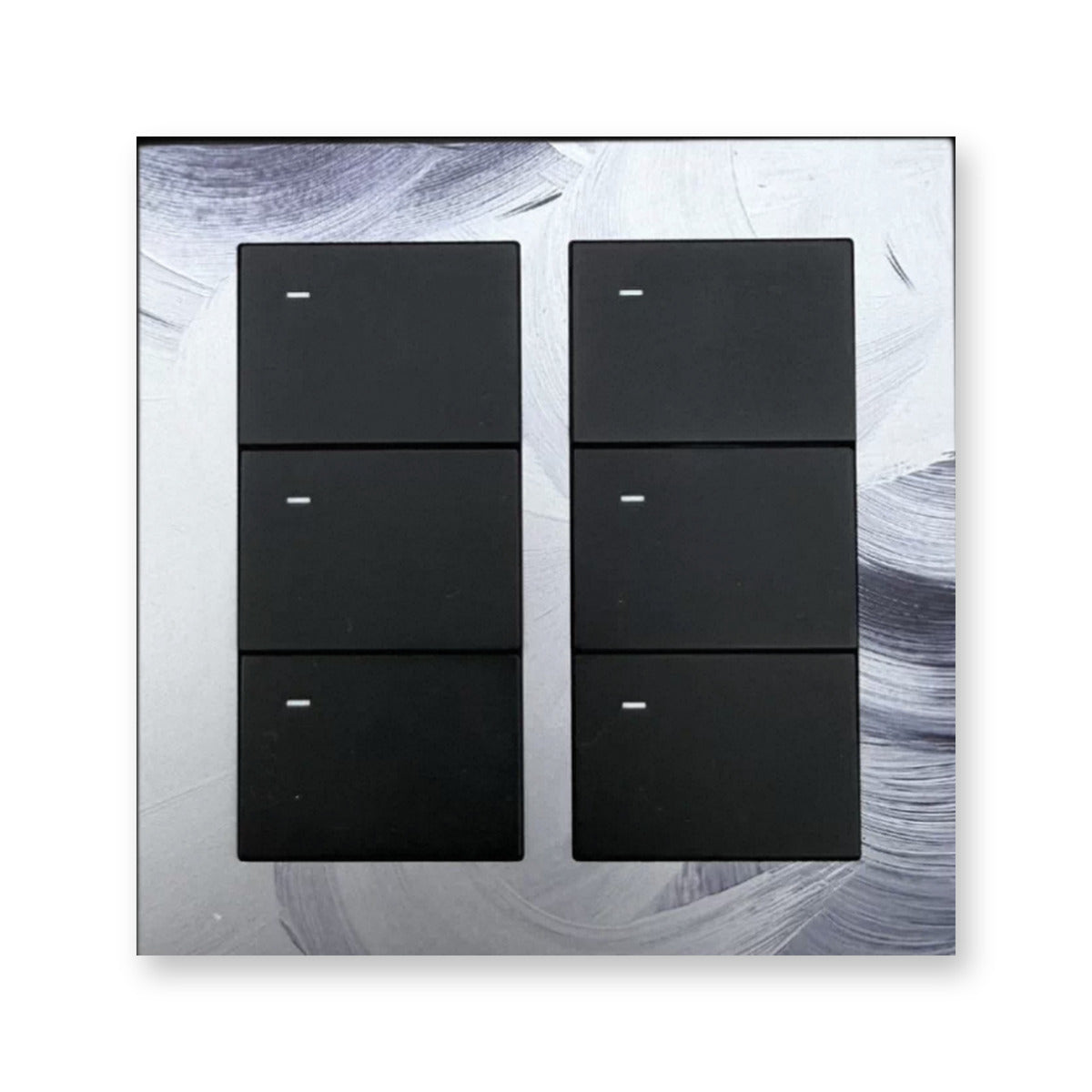 JINK Switch EGG 6-Key 3-Relay Aluminum 90 mm Silver Brushstroke — standardized 1x1 media