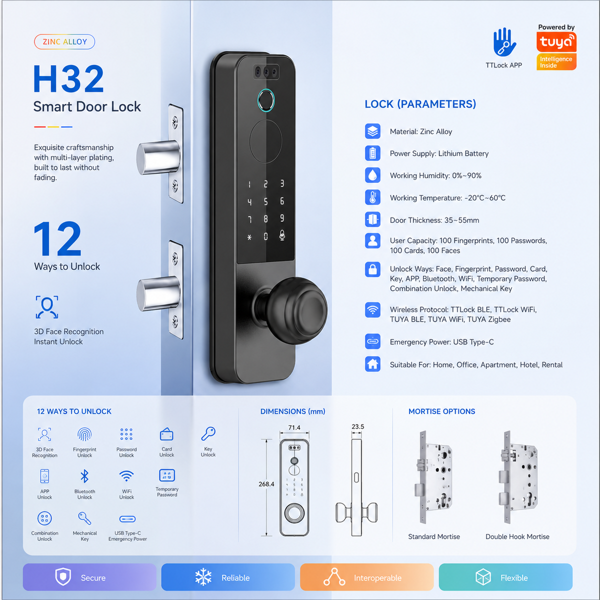 JINK Door Lock H32