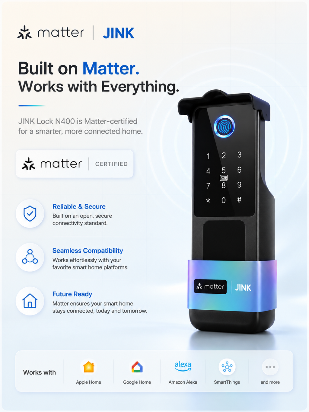 JINK Lock N400 Outdoor Smart Gate Lock