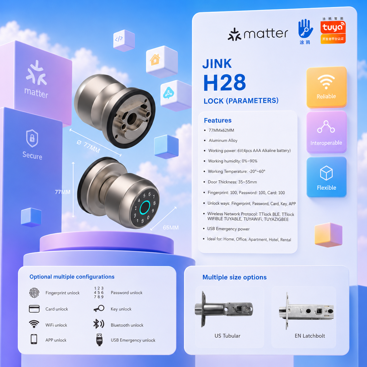 JINK Door Lock H28