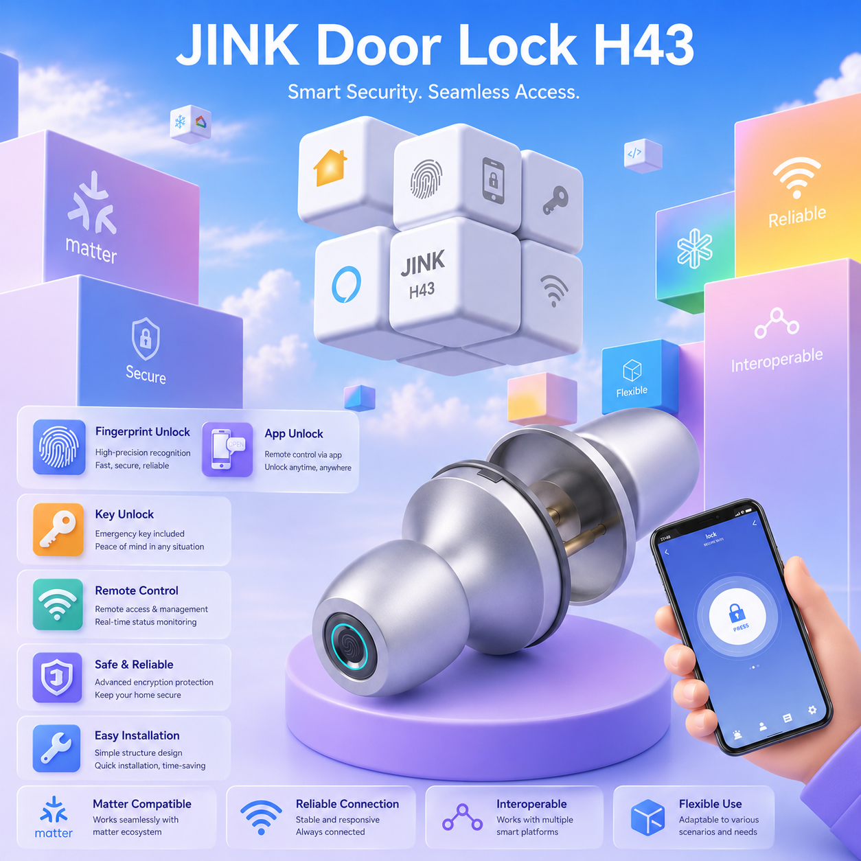 JINK Door Lock H43