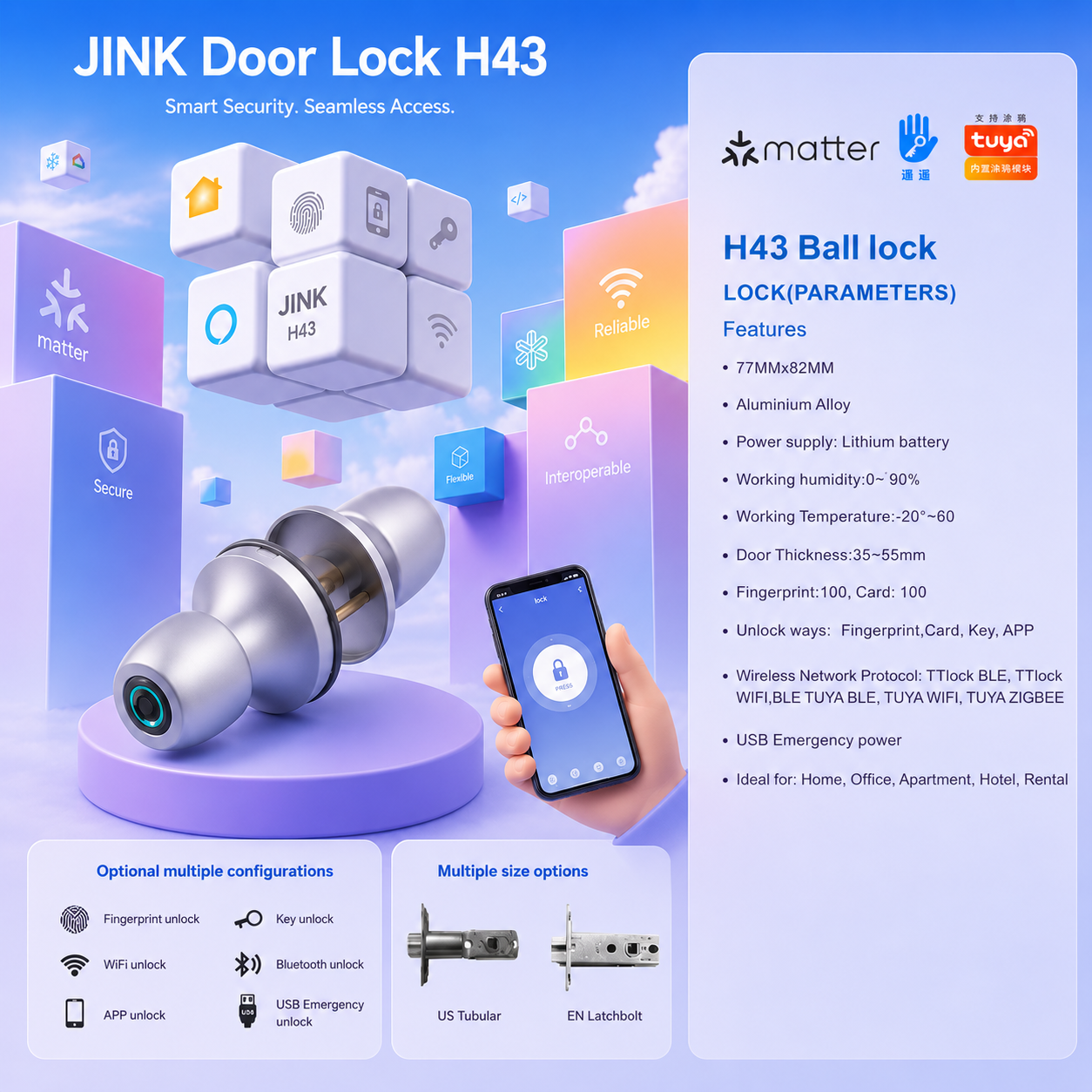 JINK Door Lock H43