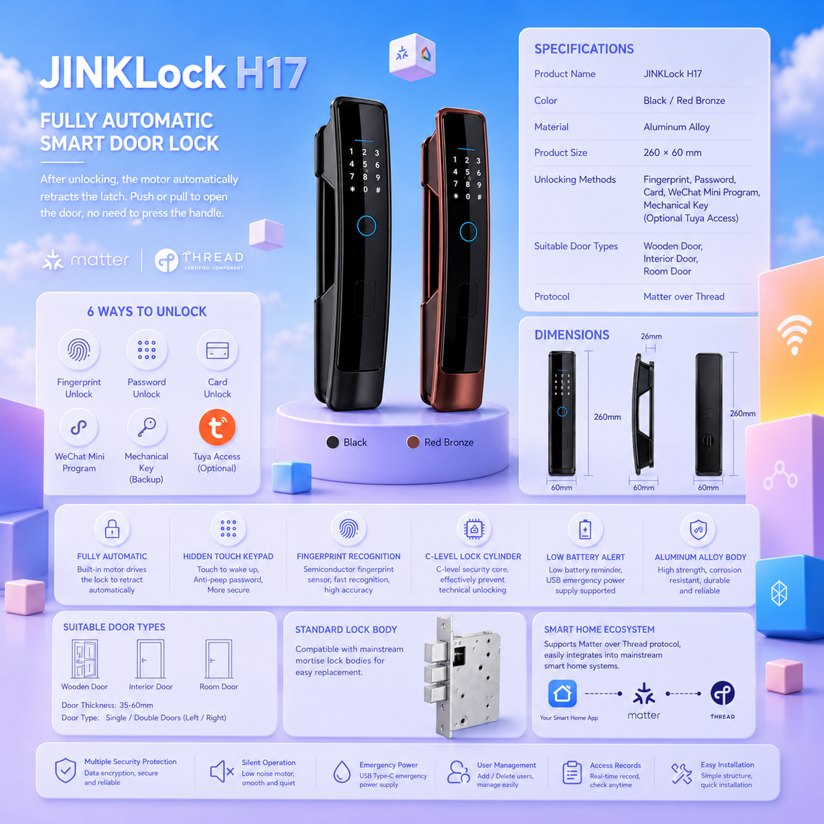 JINK Door Lock H17