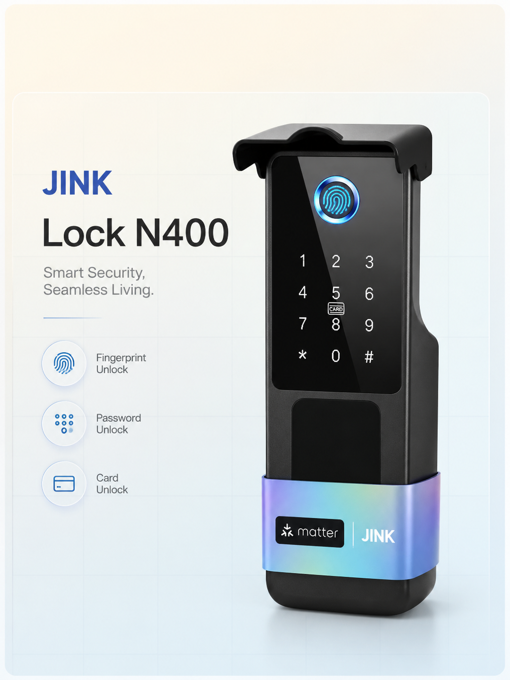 JINK Lock N400 Outdoor Smart Gate Lock