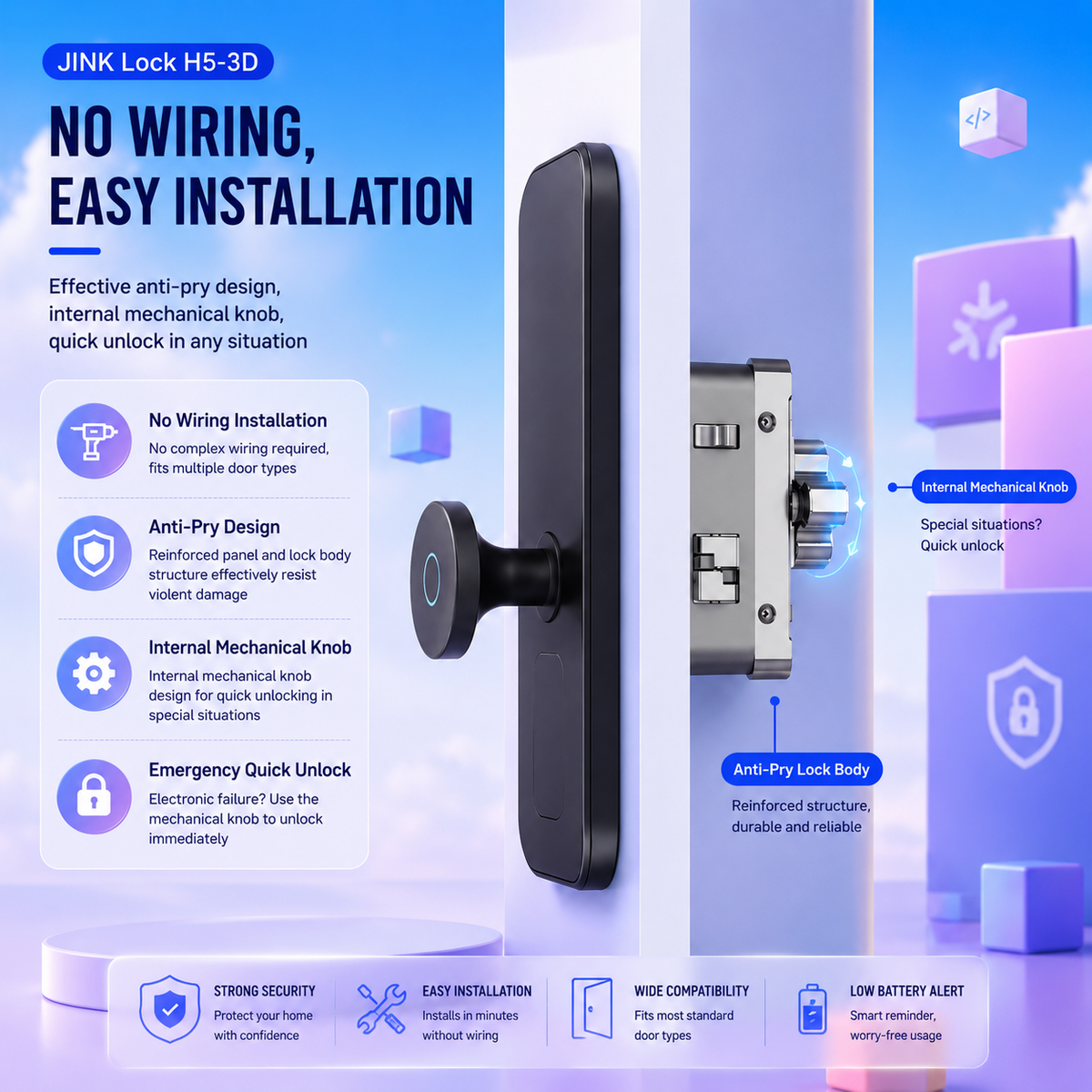 JINK Door Lock H5-3D