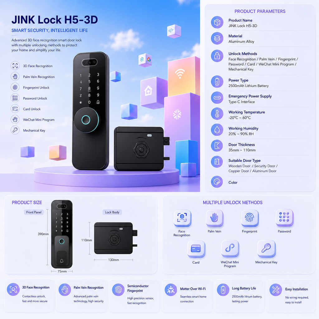 JINK Door Lock H5-3D