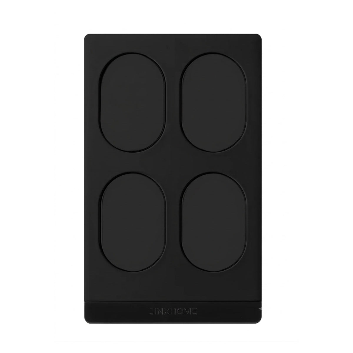 JINK Switch Stealth matte-black four-button US-standard Matter over Thread smart wall switch with engraved JINKHOME logo