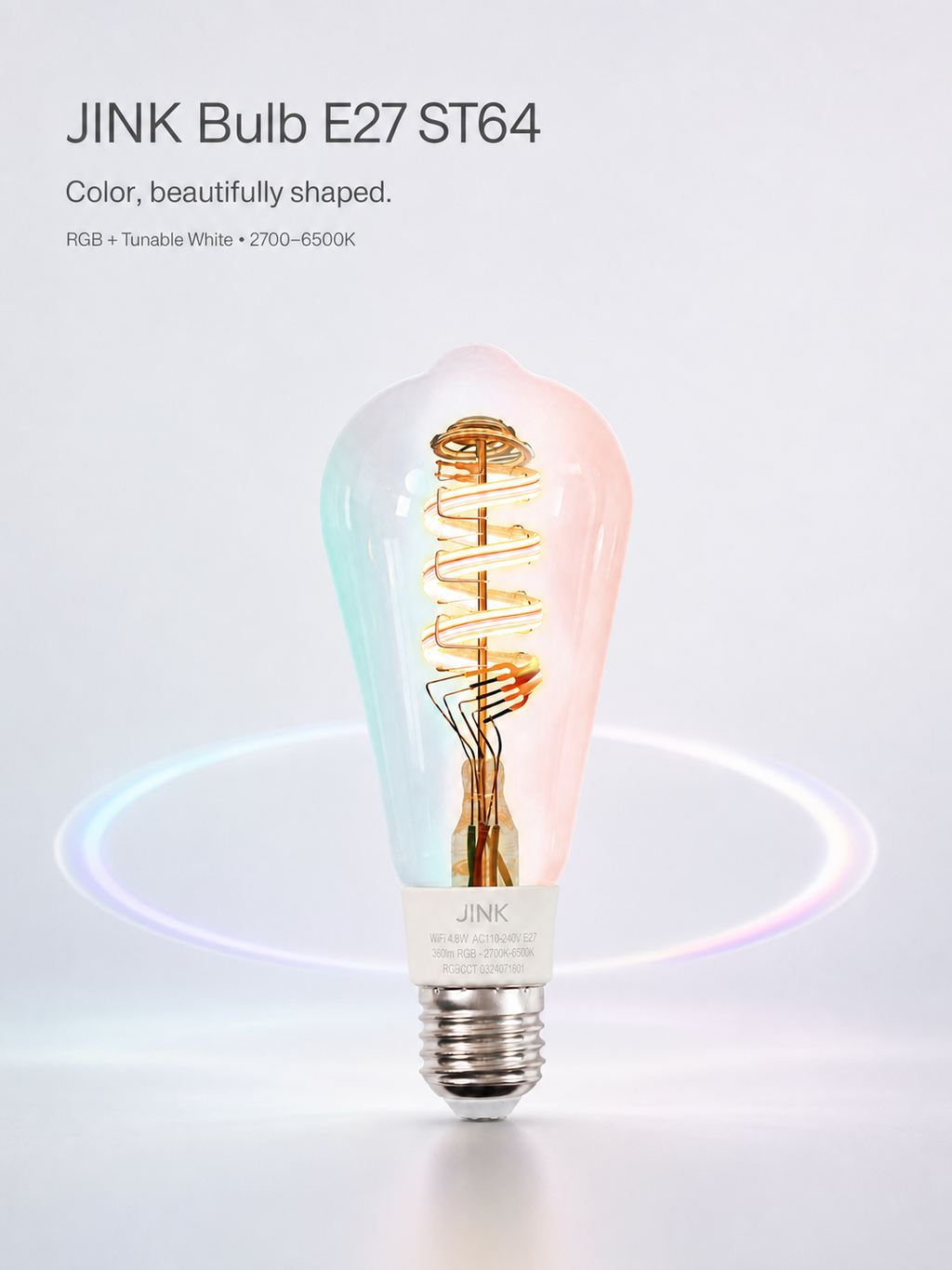 JINK Bulb E27 ST64 RGB and tunable white product hero