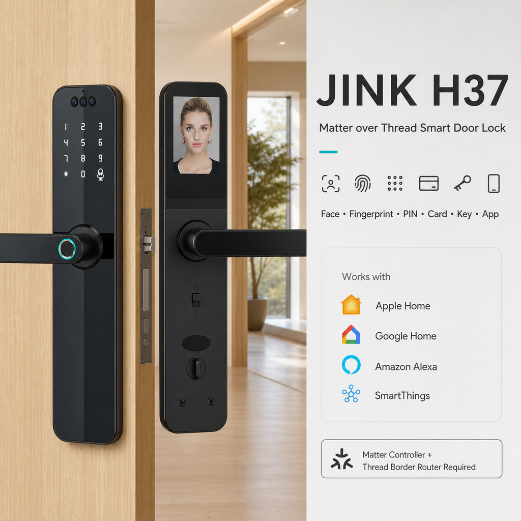 JINK H37 Matter over Thread smart door lock integrated home scene
