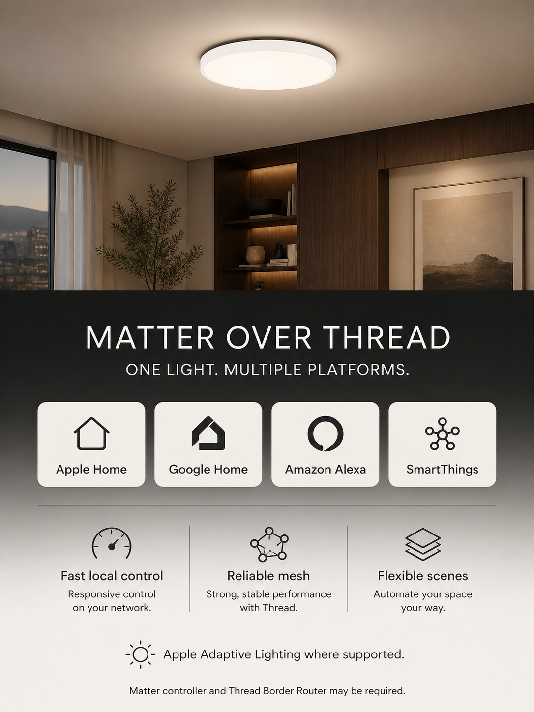 JINK Halo Eye Matter over Thread benefits and compatible smart home platforms