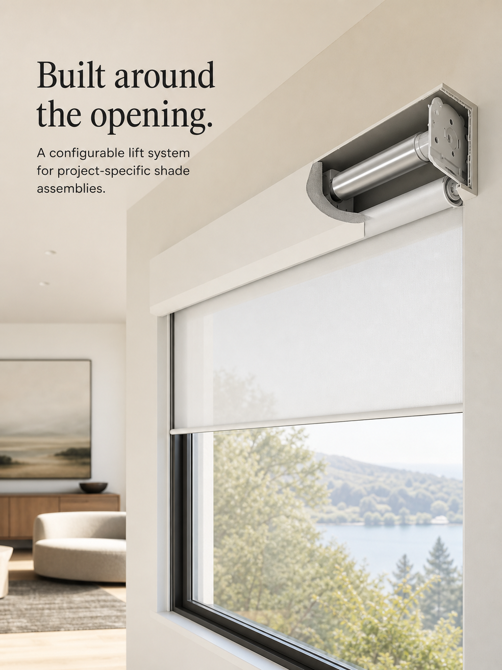 JINK Rise representative lift shade system installation