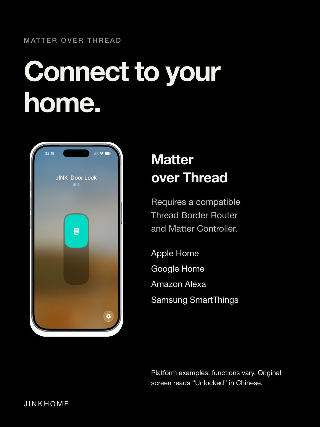 JINK Lock Air — Matter over Thread and compatible home platforms