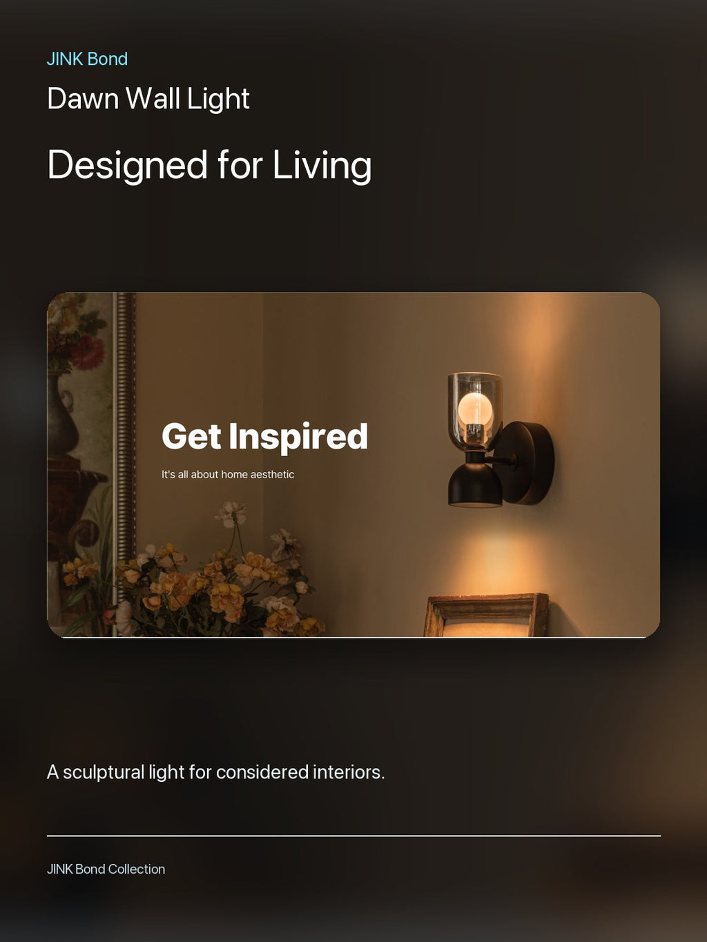 JINK Bond Dawn Wall Light in a modern interior