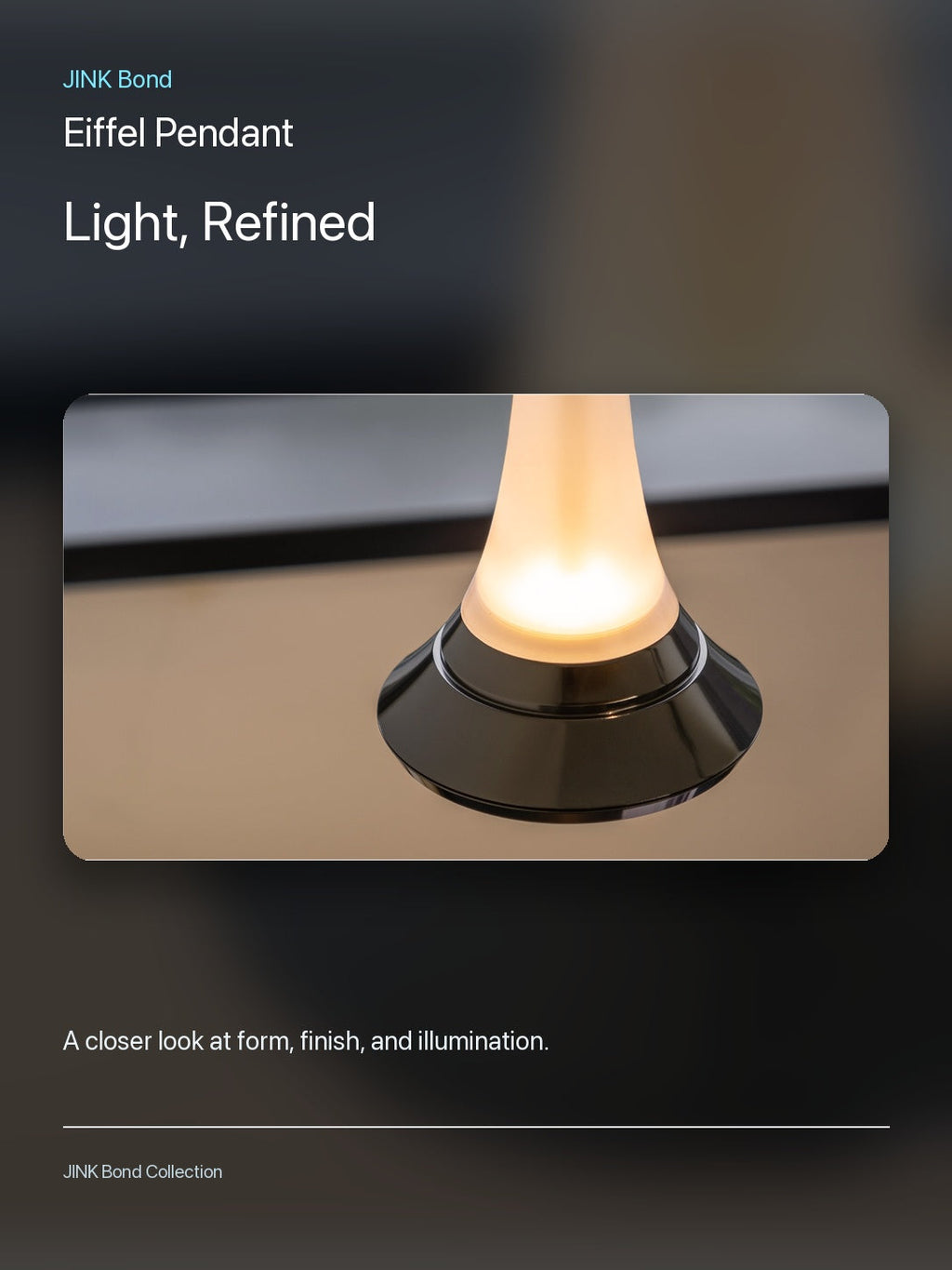 JINK Bond Eiffel Pendant lighting and material detail