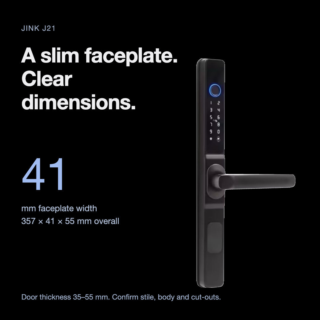 JINK J21 — 41 mm faceplate width and actual dimensions
