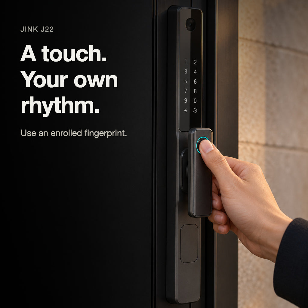JINK J22 — fingerprint access on the exterior