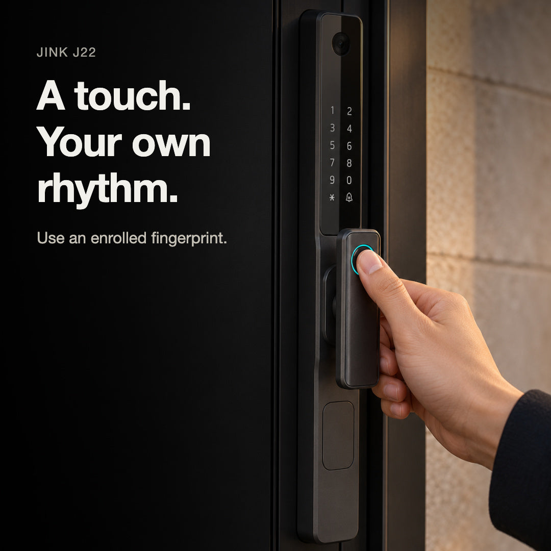 JINK J22 — fingerprint access on the exterior