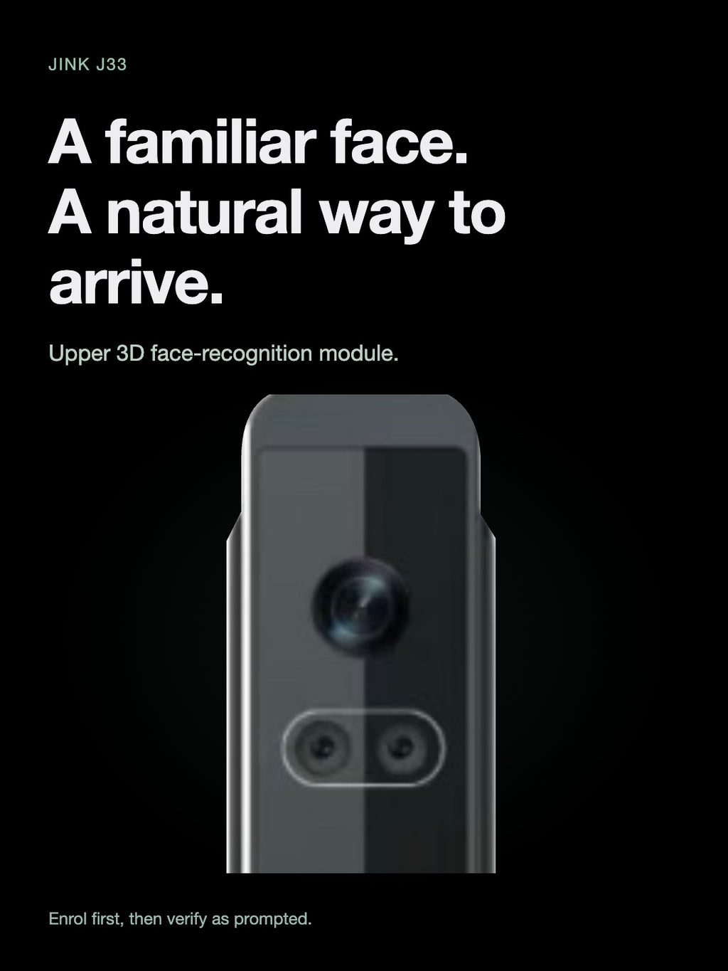 JINK J33 — upper 3D face-recognition module