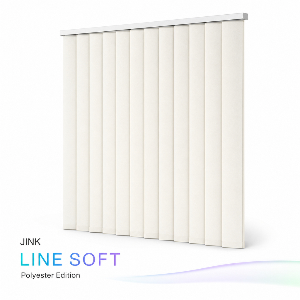 JINK Line Soft polyester vertical blind on white
