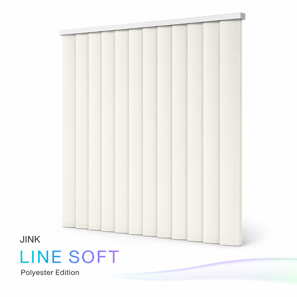JINK Line Soft polyester vertical blind on white