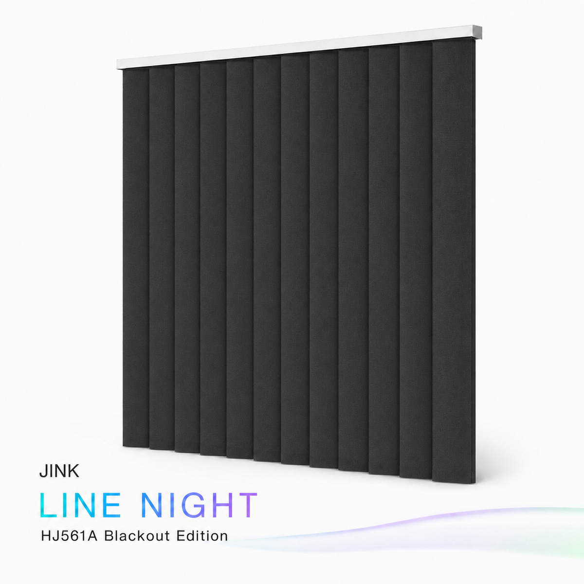 JINK Line Night HJ561A blackout-labelled vertical blind on white