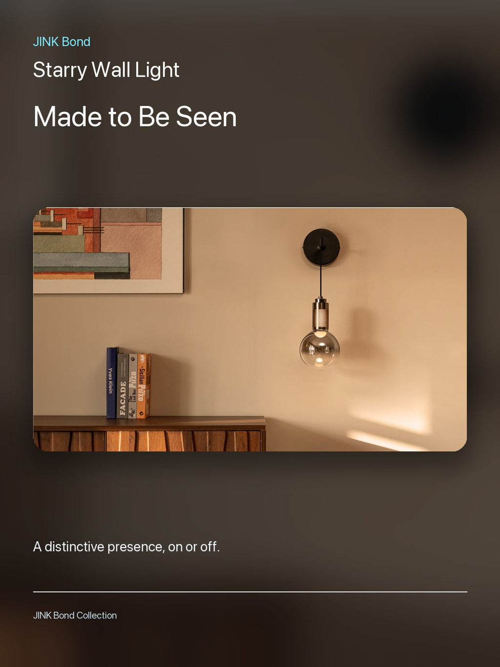 JINK Bond Starry Wall Light in an additional room setting