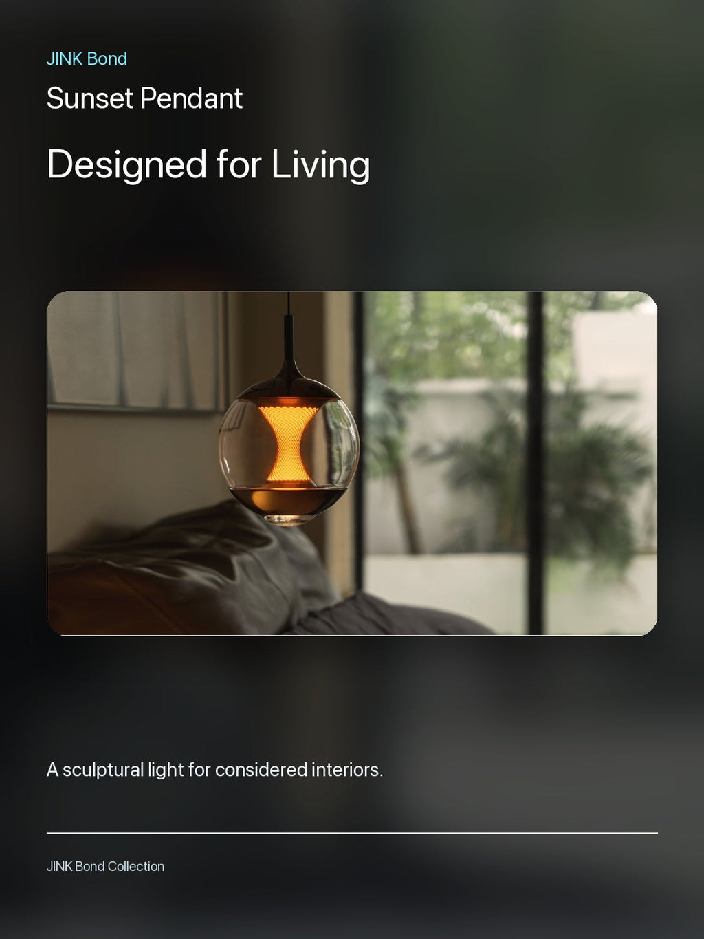JINK Bond Sunset Pendant in a modern interior
