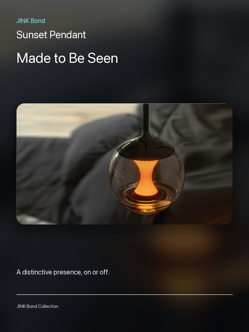 JINK Bond Sunset Pendant in an additional room setting