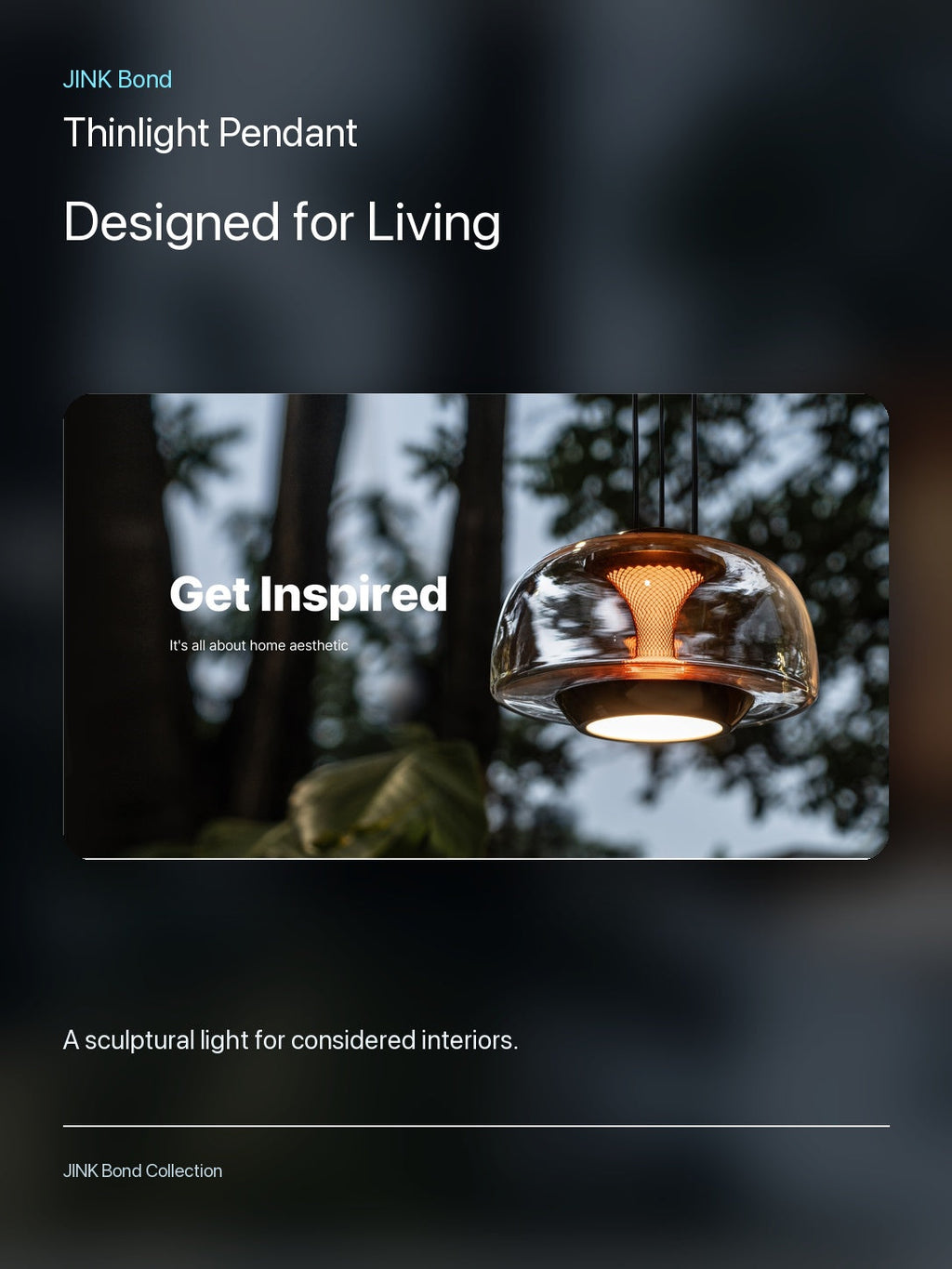 JINK Bond Thinlight Pendant in a modern interior