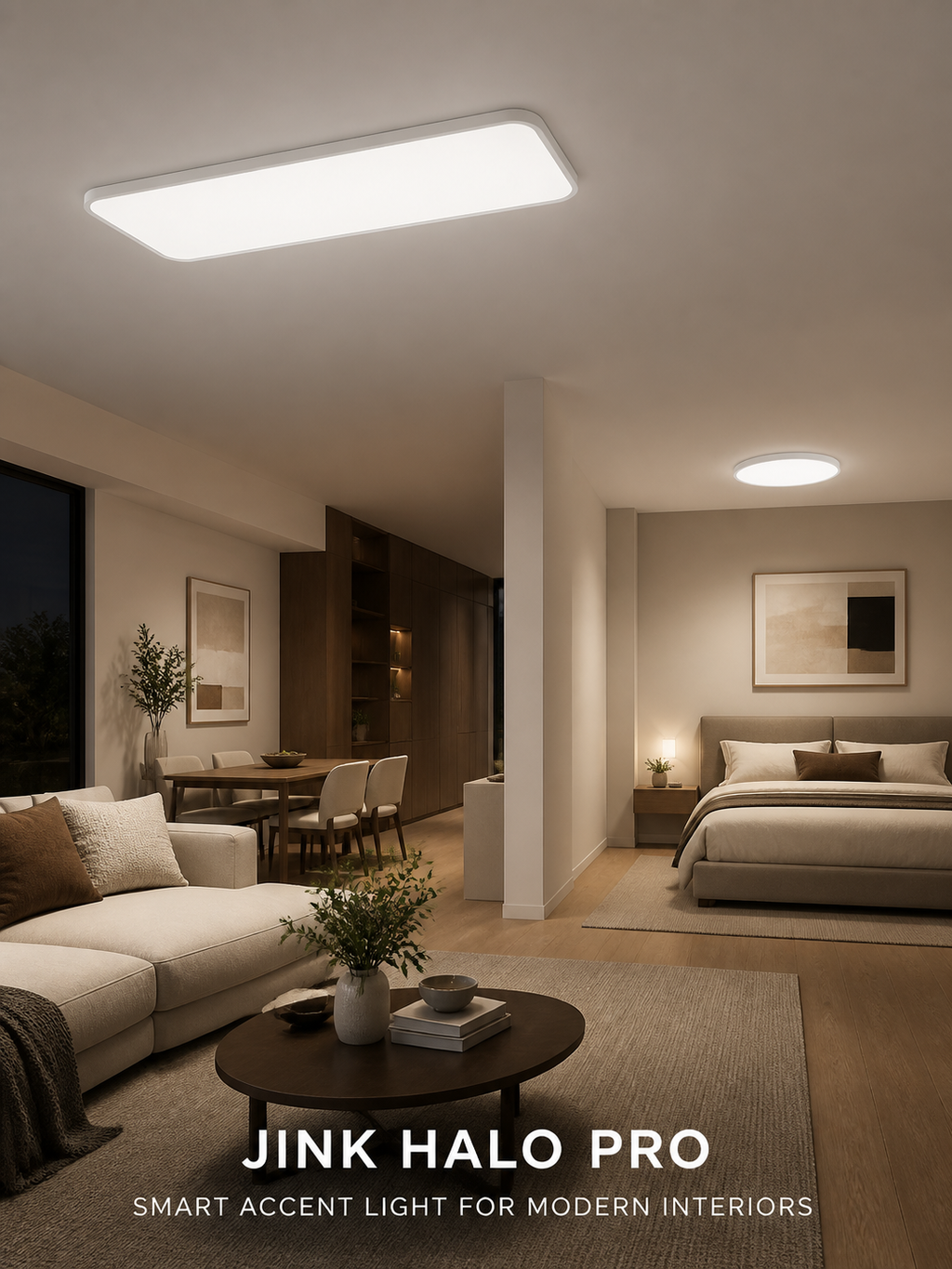 JINK Halo Pro smart accent ceiling light modern interior scene