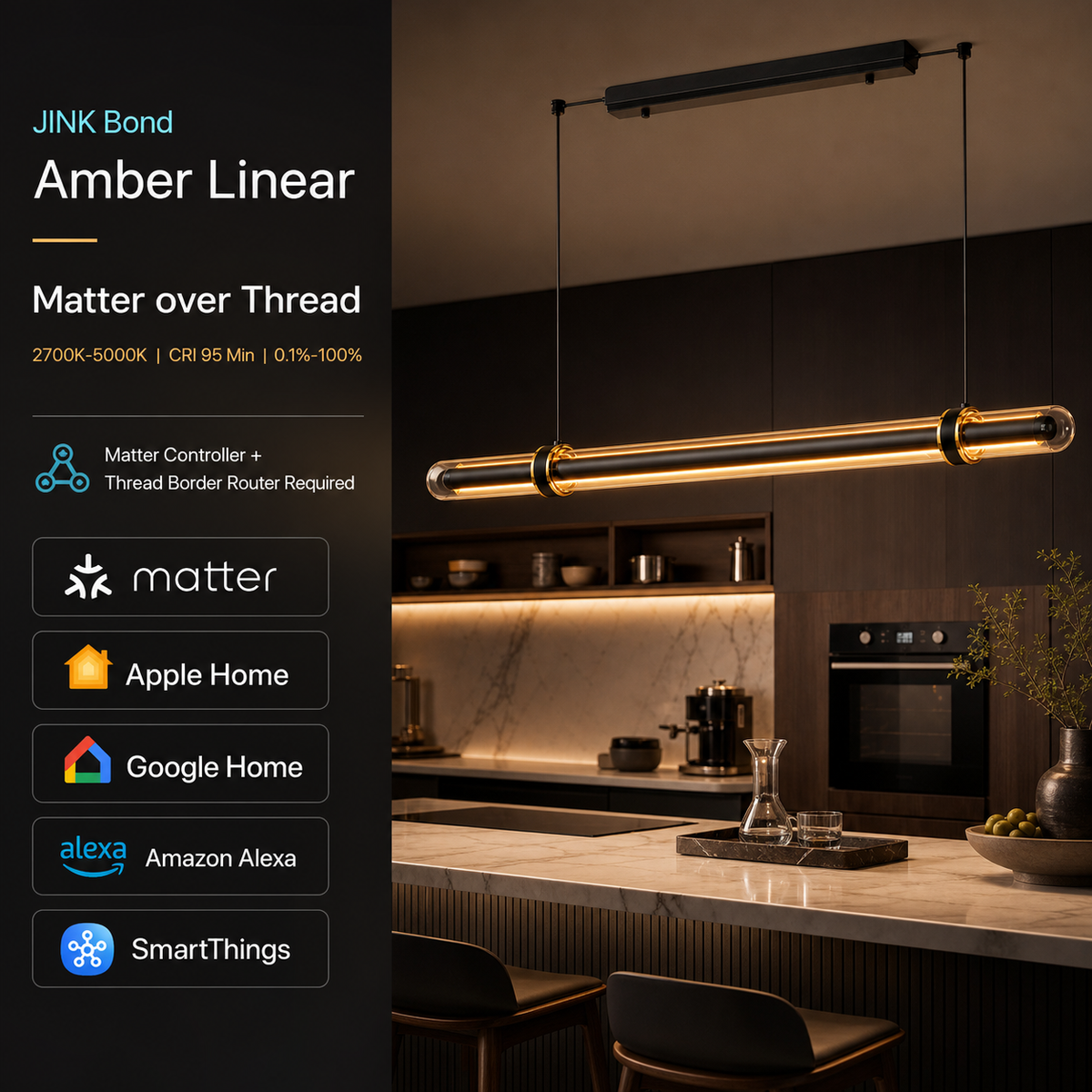 JINK Bond Amber Linear Pendant Matter over Thread comprehensive hero