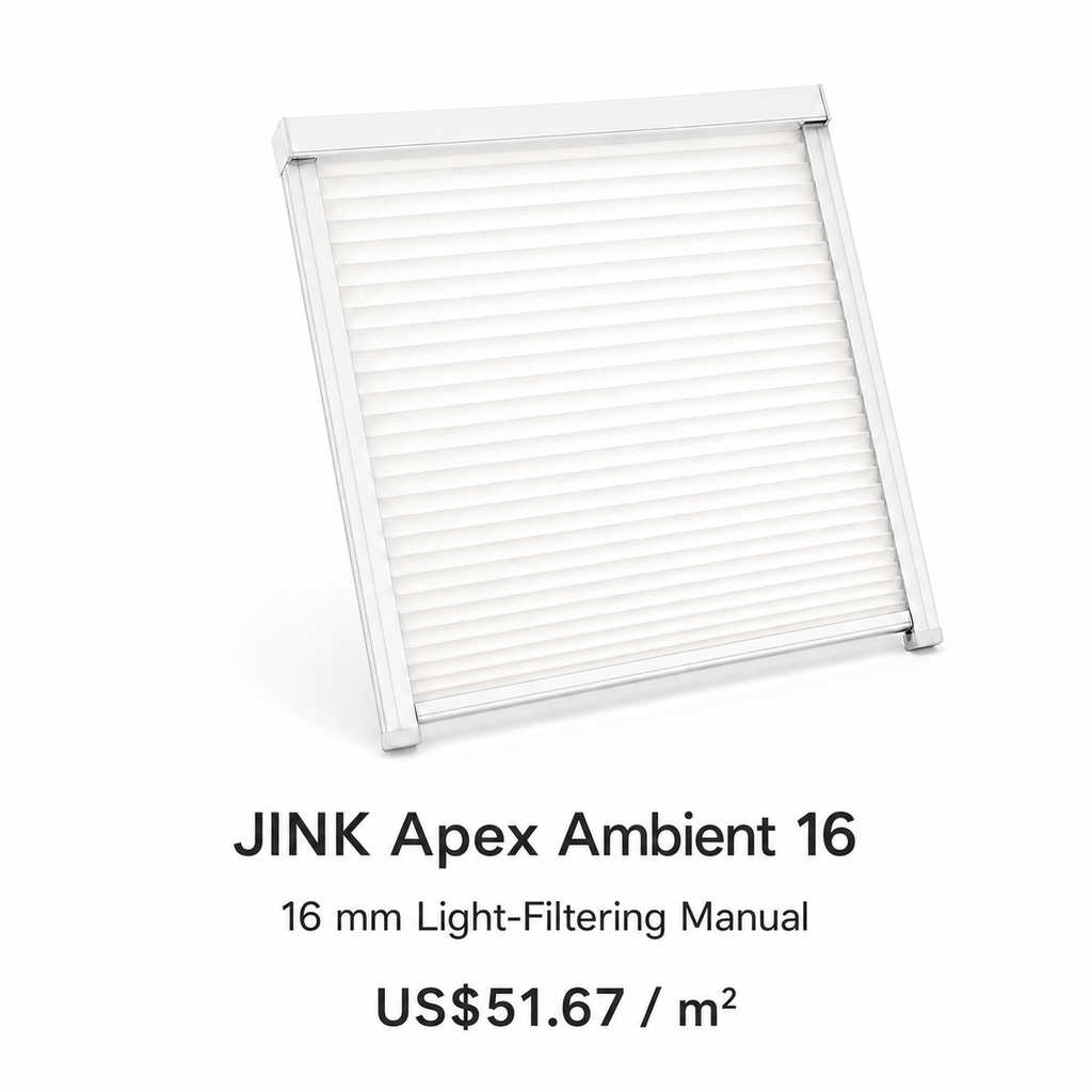 JINK Apex Ambient 16 — 16 mm Light-Filtering Manual — US$51.67 per m²