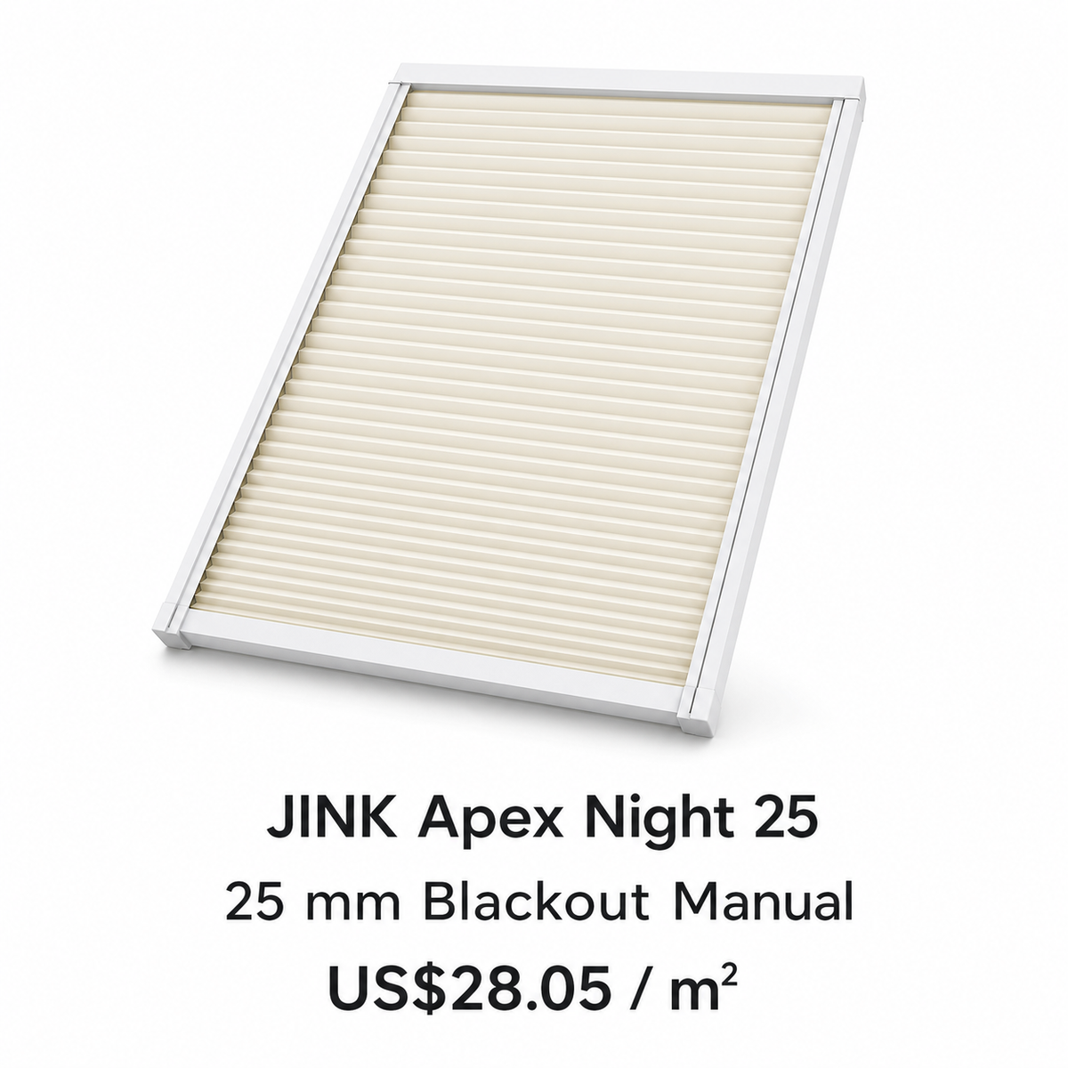 JINK Apex Night 25 blackout manual cellular skylight shade