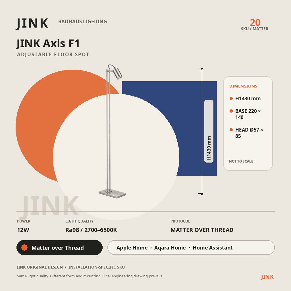 JINK Axis F1 dimensions and Matter over Thread specifications